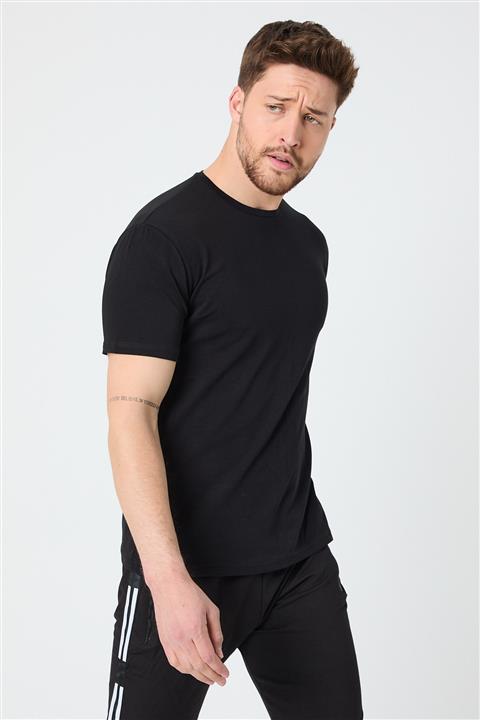 MargoSeel Yazlık Erkek Eşofman Takımı T-shırt Ve Siyah Alt Yan Şeritli