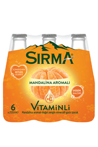 Sırma C+ Mandalina Aromalı Soda 200 ml 6'lı