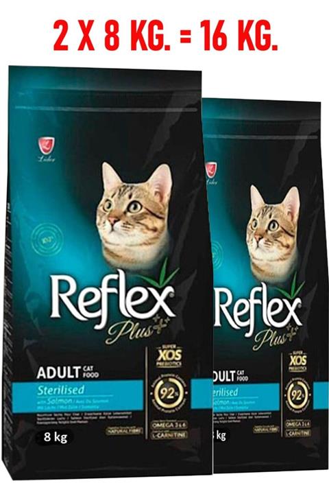 Reflex Plus Sterilised Kısırlaştırılmış Somonlu Kedi Maması 16 Kg. (2x8 Kg.)