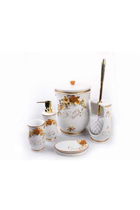 İpek 5 Parça Polyester Banyo Takımı Seti