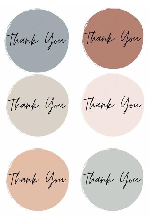 ZobarMarkt Teşekkürler Temalı Paketleme Sticker Seti, 5 Cm