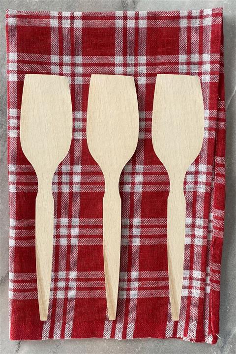 aktarix 3 Adet Ahşap Çevirgeç 30 Cm Spatula Bazlama, Pizza, Yufka Çevirici