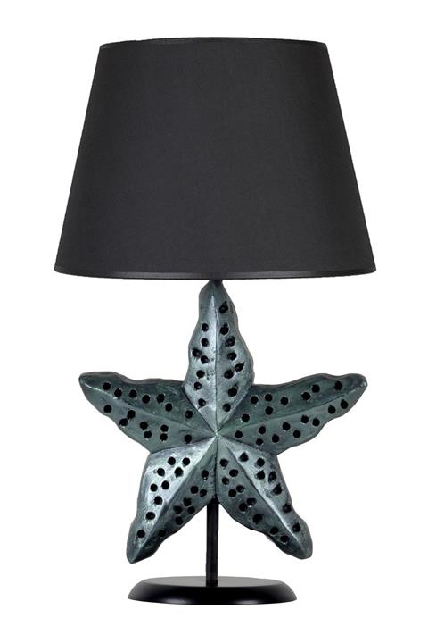 Qdec Modern Dizayn Deniz Yıldızı Abajur Zümrüt Siyah