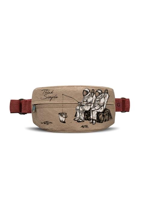 Gi Design Bej Think Simple Bel Çantası