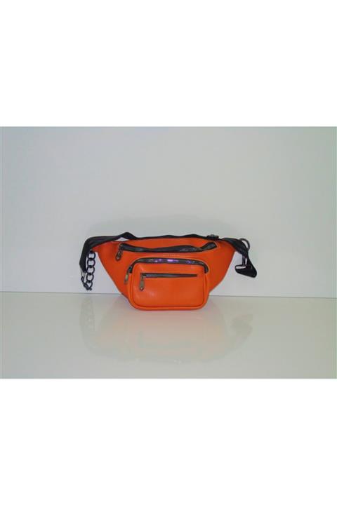 LABELLAAVM Turuncu Renkli Bel Çantası