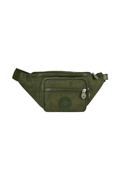 URBAN POLO Kadın Hafif Klinkır Kumaş Bel Çantası Yeşil Upm3030