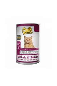 Quik Kedi Biftek-sebze Konserve 415 Gr X24 Adet