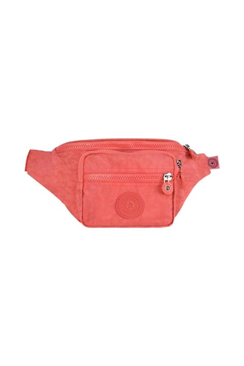 URBAN POLO Kadın Pembe Su Geçirmez Krinkıl Kumaş Bel Çantası Upt3030