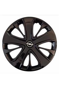 HMNL Opel Corsa 15'' Inç Piano Black 4lü Set Jant Kapağı Çelik Jant Görünümlü