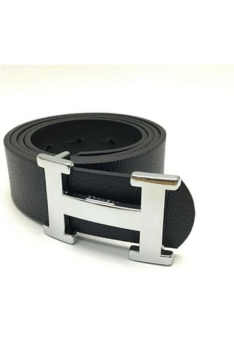 BellaVino Kadın Siyah Gümüş Tokalı Kemer R2044