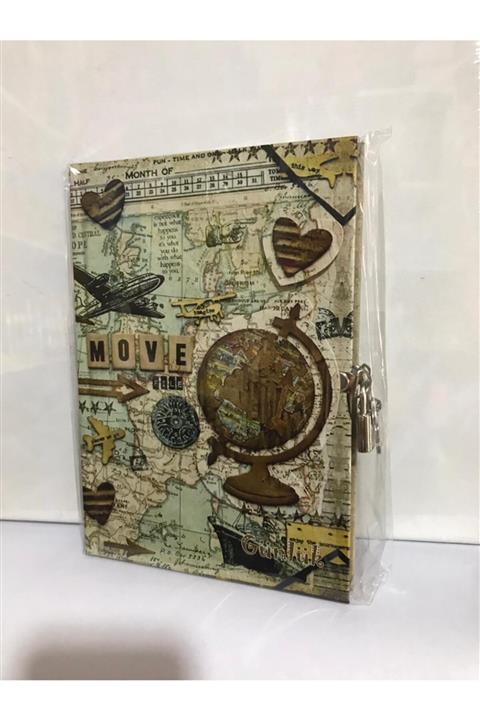 Seven Kilitli Günlük 14x20 Retro Defter