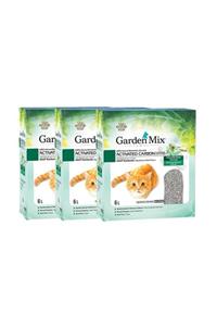 Gardenmix Bentonit Aktif Karbon Marsilya Sabunu Kedi Kumu 6 Lt X 3 Paket