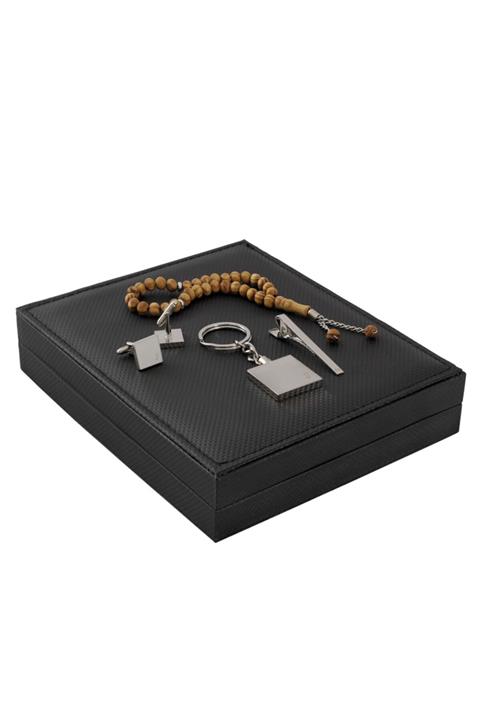 zekupp Ş Harfli Kol Düğmesi, Anahtarlık, Kravat Tutucu Ve Tespih, Erkekler Için Hediye Seçeneği
