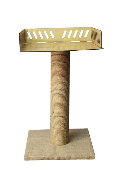 Hitpet Hasır Kaplı Lüx Yuvalı Kedi Tırmalama 50 Cm