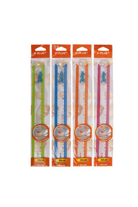 Y Plus Yplus 30cm Renkli Şeffaf Cetvel