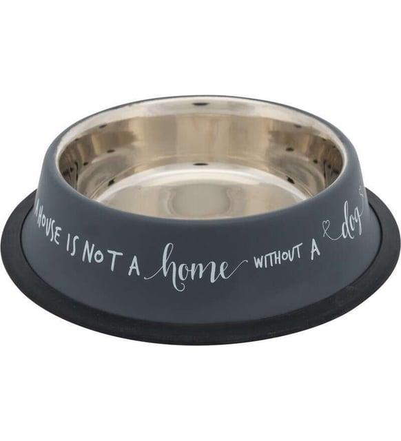 Trixie Köpek Mama Ve Su Kabı, Paslanmaz Çelik, 0.45lt/ø19 Cm, Gri