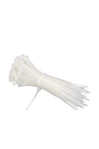 AKSUFEZ Plastik Beyaz Cırt Kelepçe 4.8 X 250 mm 100'lü Tnr-0261