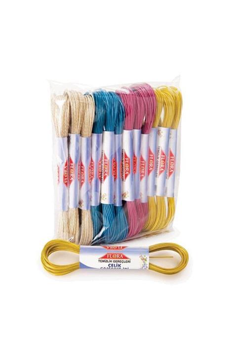 Flora Ft523 Çelik Çamaşır Ipi 10 Metre 12'li Paket 70815