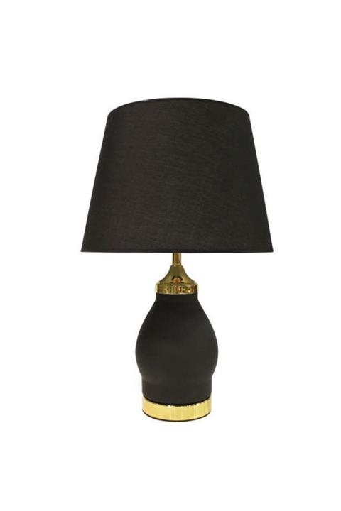 Fidex Home Siyah Seramik Lüks Şapkalı Abajur 62cm M1