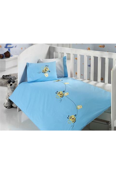 DeaDiaBaby Sunny Funny Çalışkan Arılar Turkuaz Bebek Nevresim Takımı