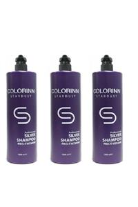 Colorinn Stardust Silver Mor Şampuan 3 X 1000 Ml 7777777176626