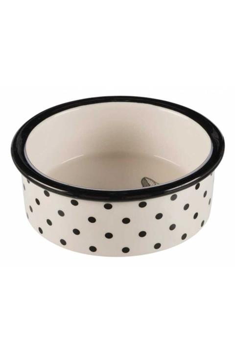 Trixie Kedi Seramik Mama Su Kabı, Beyaz/siyah