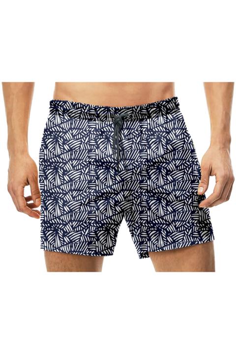 Suyutti Arıcı Store Çizgili Model Baba Oğul Kombin Deniz Şortu