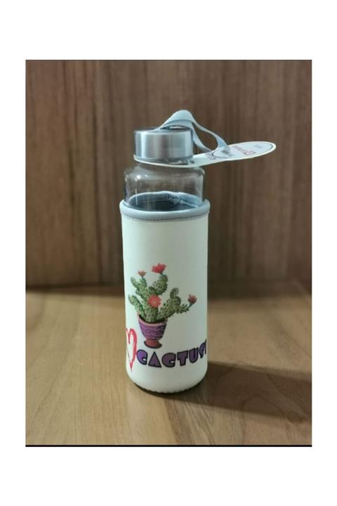 Tohana Kılıflı Cam Matara Sarı