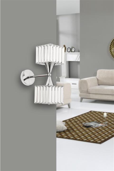 İstanbul Avize Salvador 2'li Gümüş K-10 Aplik