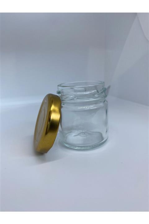 sisedunyam 41 Cc Bal Kavanozu, Numune Kavanozu Kapaklı Gold Kapak 10 Adet 41 Cc