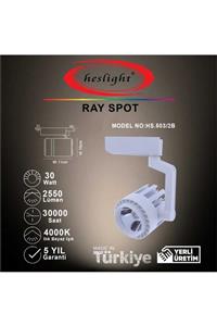 HESLIGHT Hs.503/2b 30 w Cob Led Ray Spot Beyaz 4000k Ilık Beyaz Işık