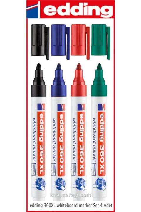Edding 360 Xl Beyaz Tahta Kalemi Seti 4 Adet