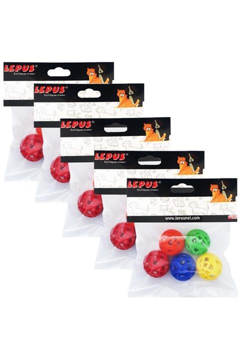 Lepus Zilli Kedi Topu Üçgen Desen 5'li Paket 5 Adet