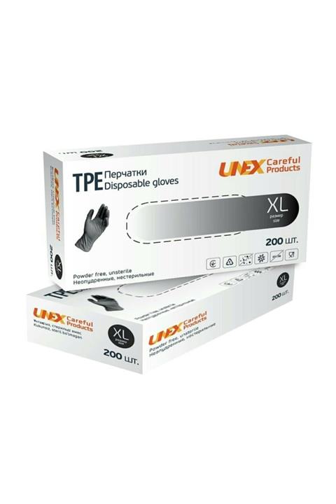 UNEX Tpe Eldivenler 200lü xl Siyah