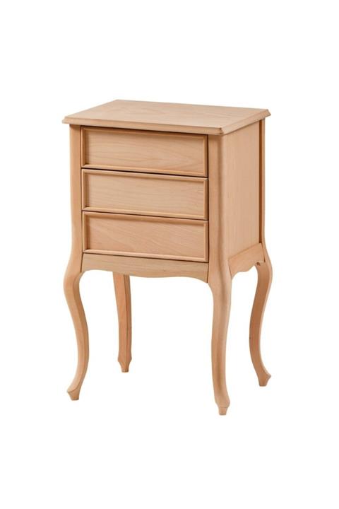 ROYS AHŞAP Ahşap 3537 Masif Ham Lükens 3 Çekmeceli Telefonluk