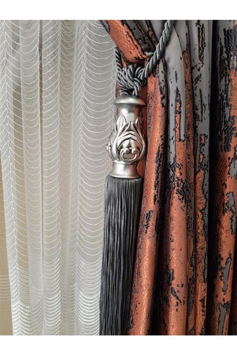 Çınar Aksesuar Fon Perde Tavan Bağlama Aparatı Kolbağı (antrasit )