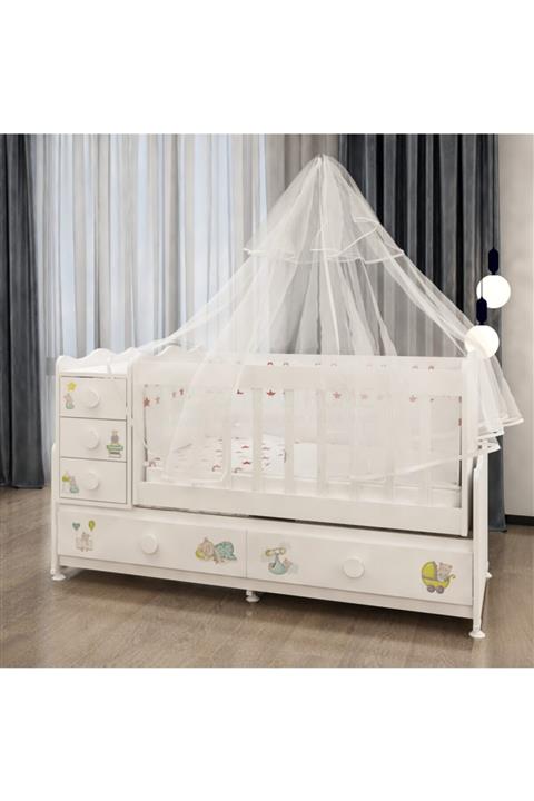 Garaj Home Melina Ayıcık Uyku Setli Beşik