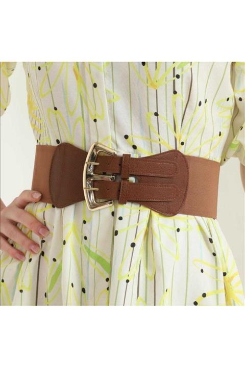 UçarıTrendler Karen Model Korse Kemer Taba