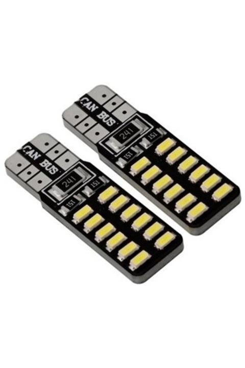 Unikum Volkswagen Passat B6-b7 T10 Dipsiz Canbus 24 Ledli Beyaz Park Plaka Ampulü 2 Adet