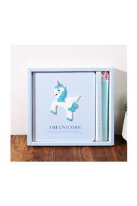 UNICORN Temalı Defter ve Kalem Seti (MAVİ)