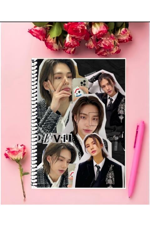 AYAŞLI KIRTASİYE Stray Kids (hyujin,felix,bang Chan,lee Know,ı.n,han,kim Woo-jin,changbin,seungmin) Defter 1ad.a5 Boy