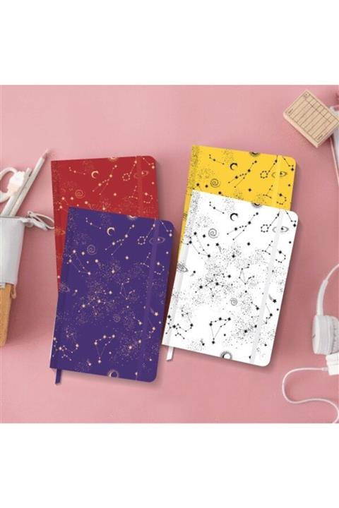 AKILLICA 4'lü Çizgili Defter Seti Sert Kapaklı 13x21 Cm Gökyüzü Serisi