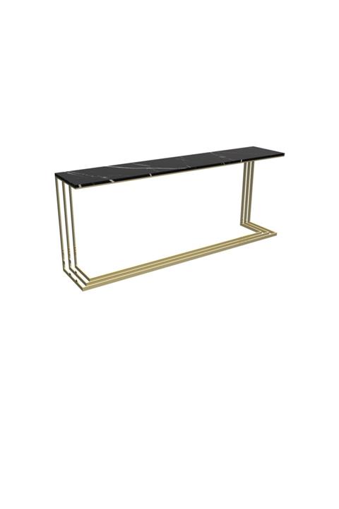 MAKSA Marta 200cm Alexandrette Black Parlak Pirinç Konsol