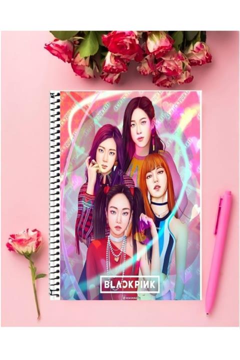 AYAŞLI KIRTASİYE Blackpink Defter 1 Adet Özel Tasarım A5 Boyutu 15*21 Cm Telli Çizgisiz Defter