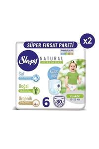 Sleepy Natural Külot Bez 6 Beden Xlarge 160 Adet