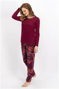 Arnetta Japanese Rose Bordo Kadın Pijama Takımı