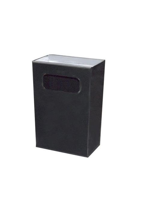 Arı Metal 1118 Kare Küllüklü Boyalı Siyah Çöp Kovası 54 Lt