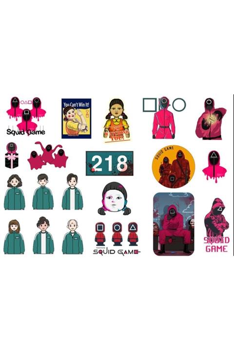nice isler atölyesi Squid Game Tasarımlı Sticker Seti_3