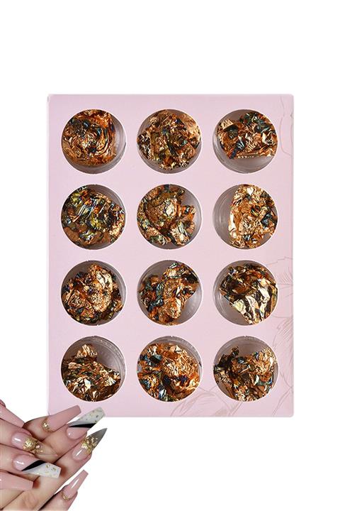 MOZIUR Tırnak Süsü Kırık Folyo Parça Folyo Sticker Pf-3