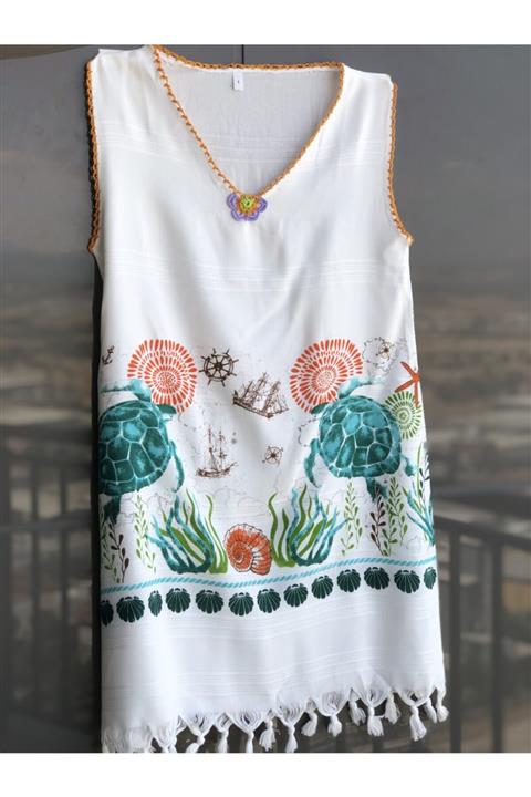 MOR BALONLAR Yağmur Plaj Elbisesi